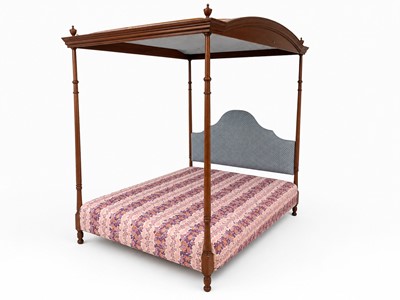 Lot 80 - A 20th-century Georgian-style mahogany four-poster bed