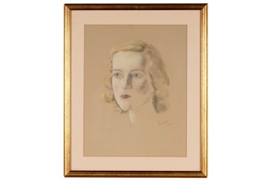 Lot 6 - Jacob Kramer - Portrait of a woman | pastel