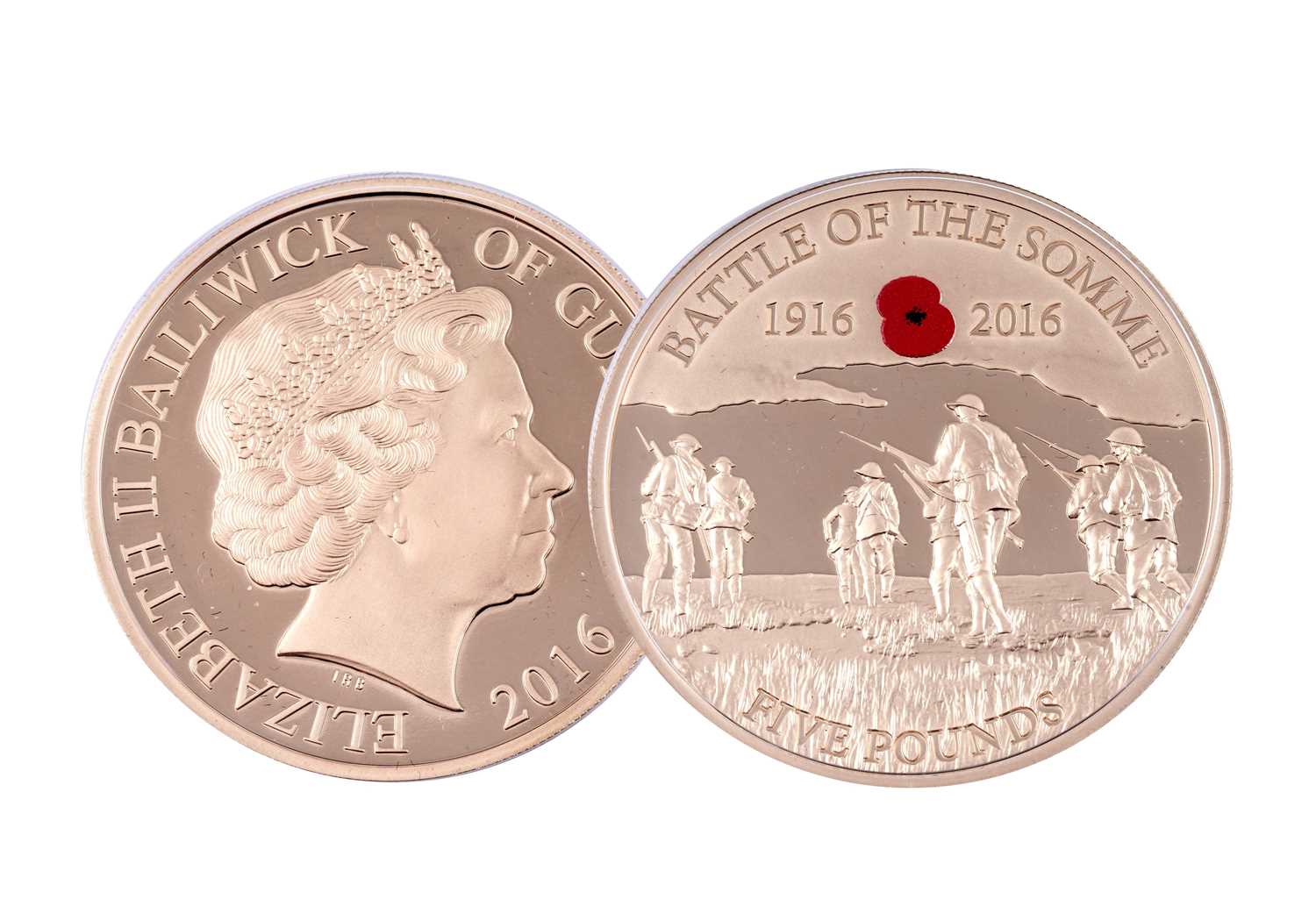 Lot 44 - Elizabeth II 22ct gold The Battle of the Somme 1916-2016 Proof Five-Pound