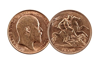 Lot 159 - Edward VII gold half-sovereign
