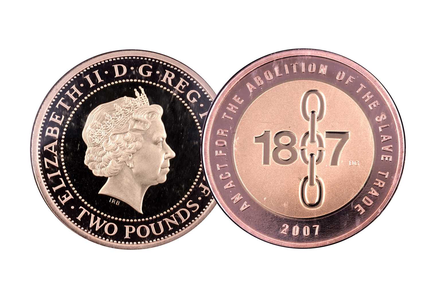 Lot 45 - Westminster Elizabeth II 22ct gold Abolition of the Slave Trade Two-Pound Commemorative Coin Cover