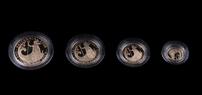 Lot 63 - Royal Mint 22ct gold Britannia Four Coin Gold Proof Set