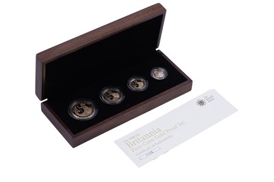 Lot 63 - Royal Mint 22ct gold Britannia Four Coin Gold Proof Set