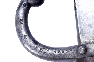 Lot 495 - A Cavalry sword; and a French chassepot bayonet