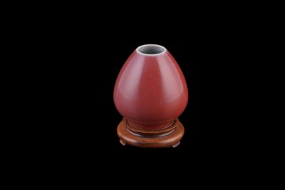 Lot 308 - Chinese liver-red glaze vase, bowl and egg shaped vase.