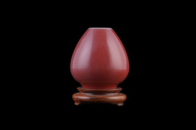 Lot 308 - Chinese liver-red glaze vase, bowl and egg shaped vase.