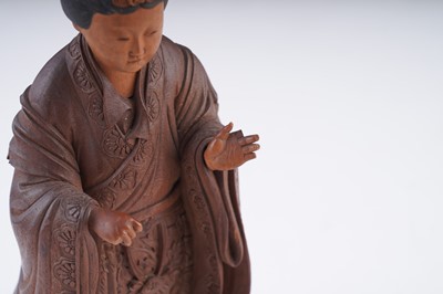 Lot 350 - A Chinese hardwood figure