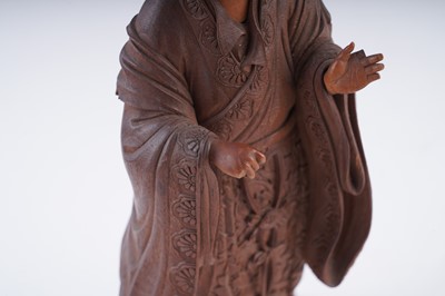 Lot 350 - A Chinese hardwood figure