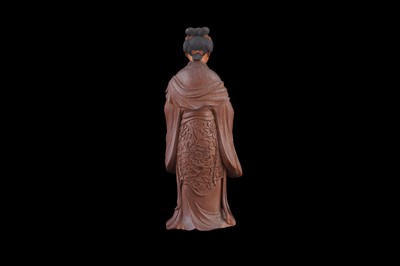 Lot 350 - A Chinese hardwood figure