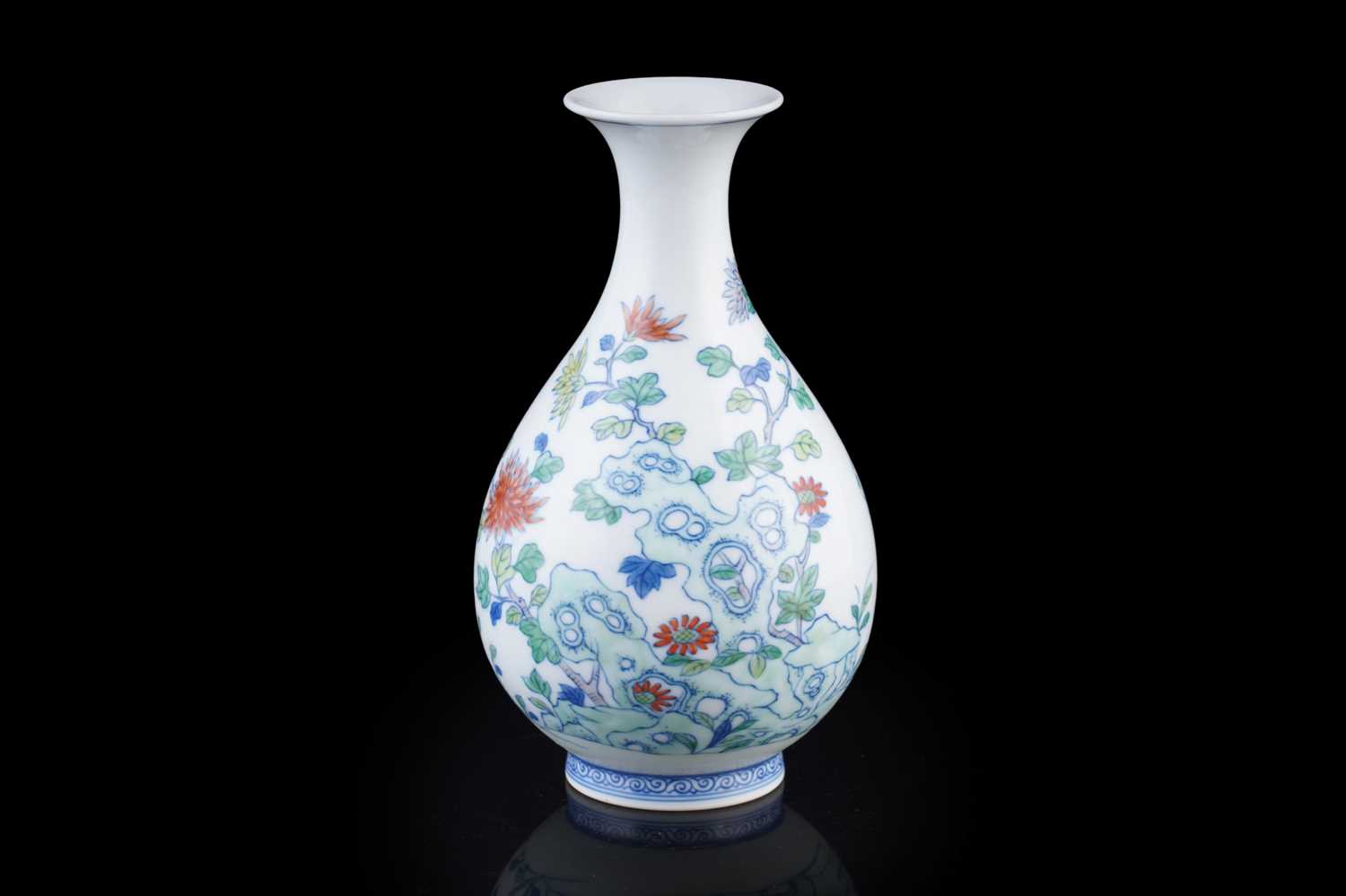 Lot 314 - A Chinese Doucai bottle vase.