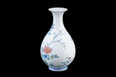 Lot 314 - A Chinese Doucai bottle vase.