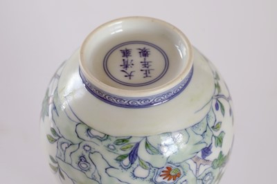 Lot 314 - A Chinese Doucai bottle vase.