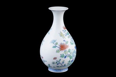 Lot 314 - A Chinese Doucai bottle vase.