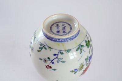 Lot 314 - A Chinese Doucai bottle vase.