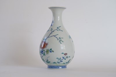 Lot 314 - A Chinese Doucai bottle vase.