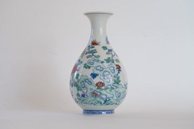 Lot 314 - A Chinese Doucai bottle vase.