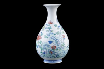 Lot 314 - A Chinese Doucai bottle vase.