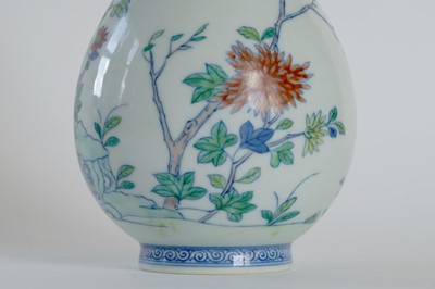 Lot 314 - A Chinese Doucai bottle vase.