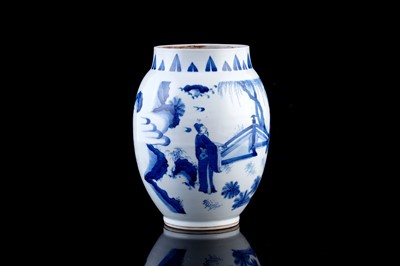 Lot 320 - A Chinese blue and white jar