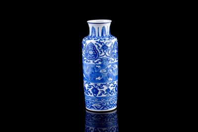 Lot 322 - A Chinese blue and white sleeve vase