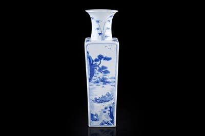 Lot 326 - A Chinese square-section vase
