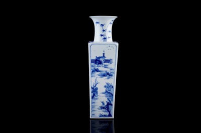 Lot 326 - A Chinese square-section vase