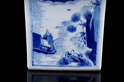 Lot 326 - A Chinese square-section vase