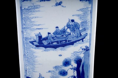 Lot 326 - A Chinese square-section vase