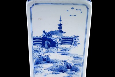 Lot 326 - A Chinese square-section vase