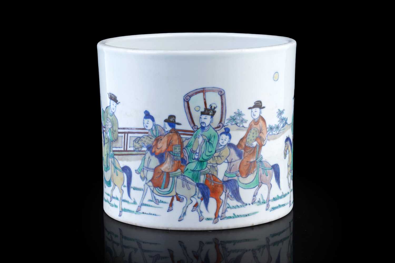 Lot 327 - A Doucai brush pot