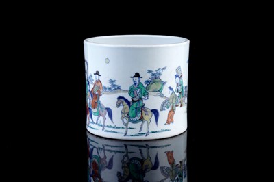 Lot 327 - A Doucai brush pot