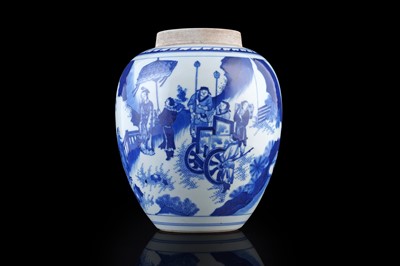 Lot 330 - A Chinese blue and white jar