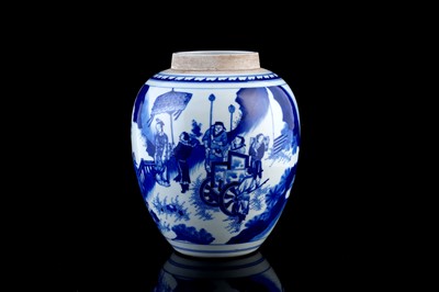 Lot 330 - A Chinese blue and white jar