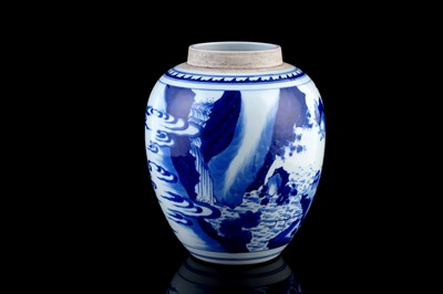 Lot 330 - A Chinese blue and white jar