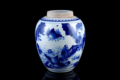 Lot 330 - A Chinese blue and white jar