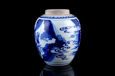 Lot 330 - A Chinese blue and white jar