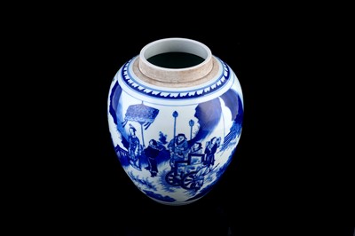 Lot 330 - A Chinese blue and white jar
