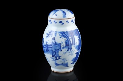 Lot 331 - A Chinese blue and white jar and cover