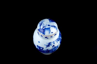 Lot 331 - A Chinese blue and white jar and cover