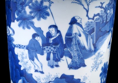 Lot 333 - A Chinese blue and white vase in transitional style