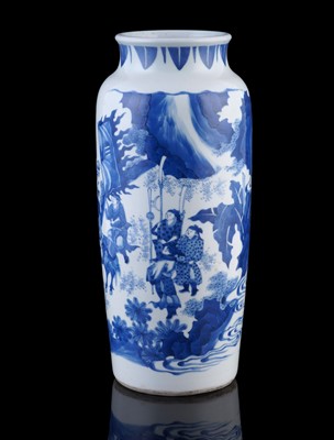 Lot 333 - A Chinese blue and white vase in transitional style