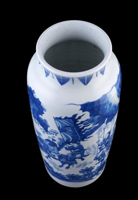 Lot 333 - A Chinese blue and white vase in transitional style