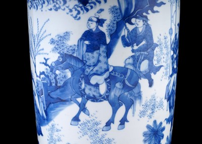 Lot 333 - A Chinese blue and white vase in transitional style