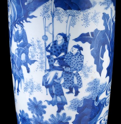 Lot 333 - A Chinese blue and white vase in transitional style