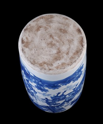 Lot 333 - A Chinese blue and white vase in transitional style
