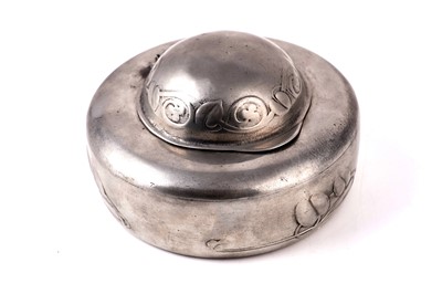 Lot 521 - Archibald Knox for Liberty & Co: a Tudric pewter inkwell