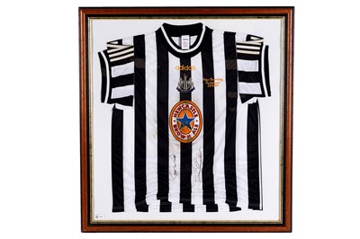 Lot 410 - Alan Shearer signed match-worn Newcastle United shirt