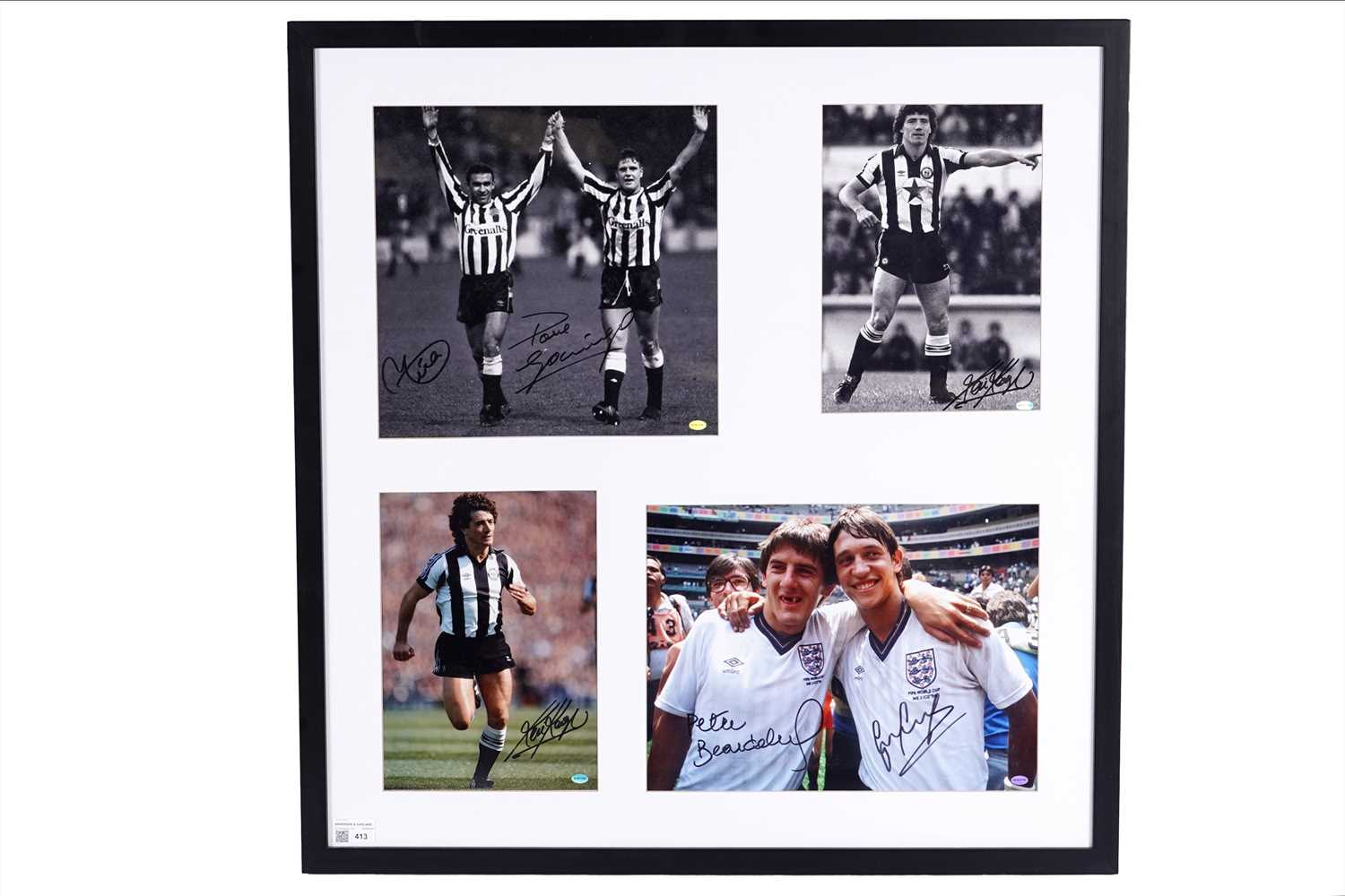 Lot 413 - A montage of signed football photographs