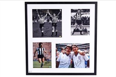 Lot 413 - A montage of signed football photographs