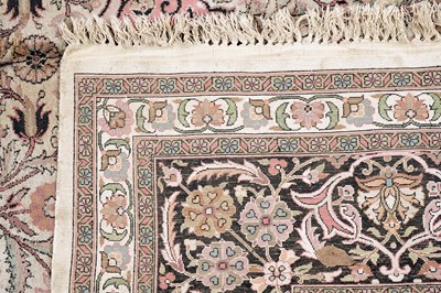 Lot 544 - A hand-knotted all-silk Persian Qum carpet
